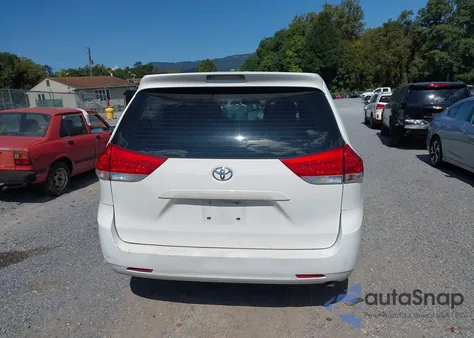 2011 Toyota Sienna Base V6 from USA, damaged, VIN 5TDZK3DC6BS086485